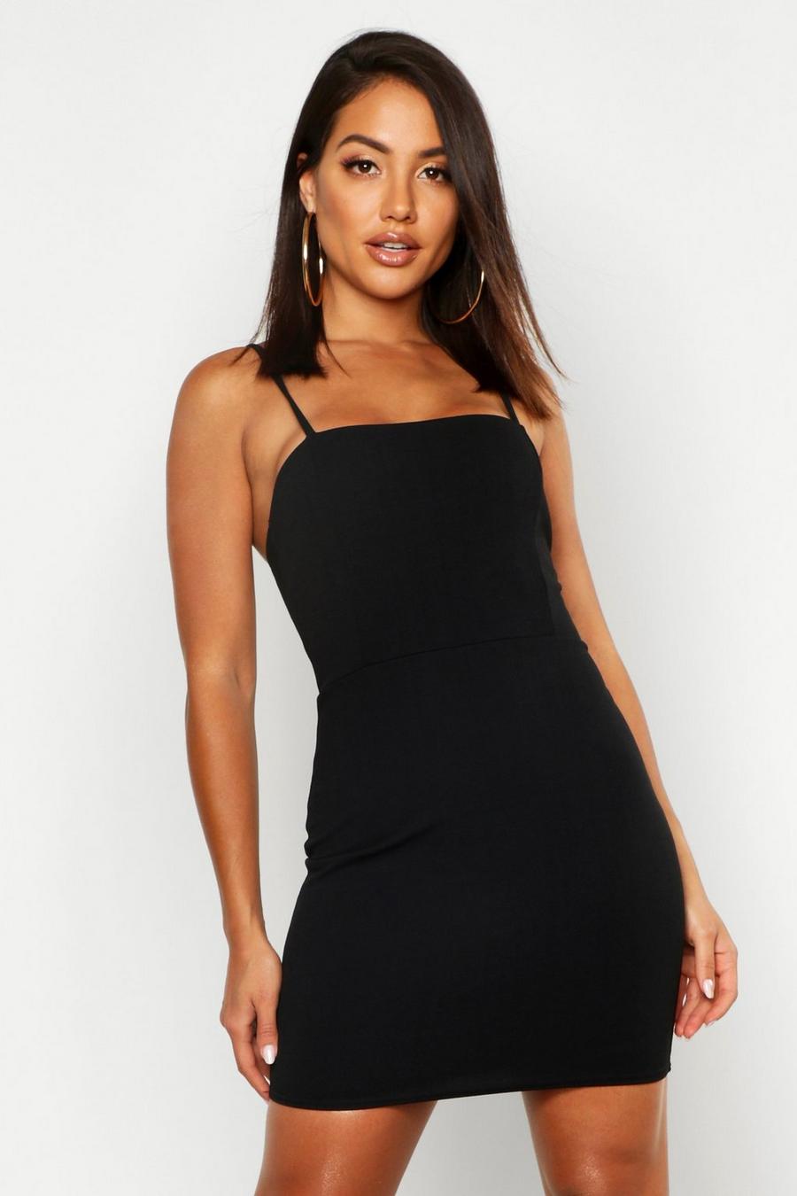 Crepe Square Neck Bodycon Dress image number 1