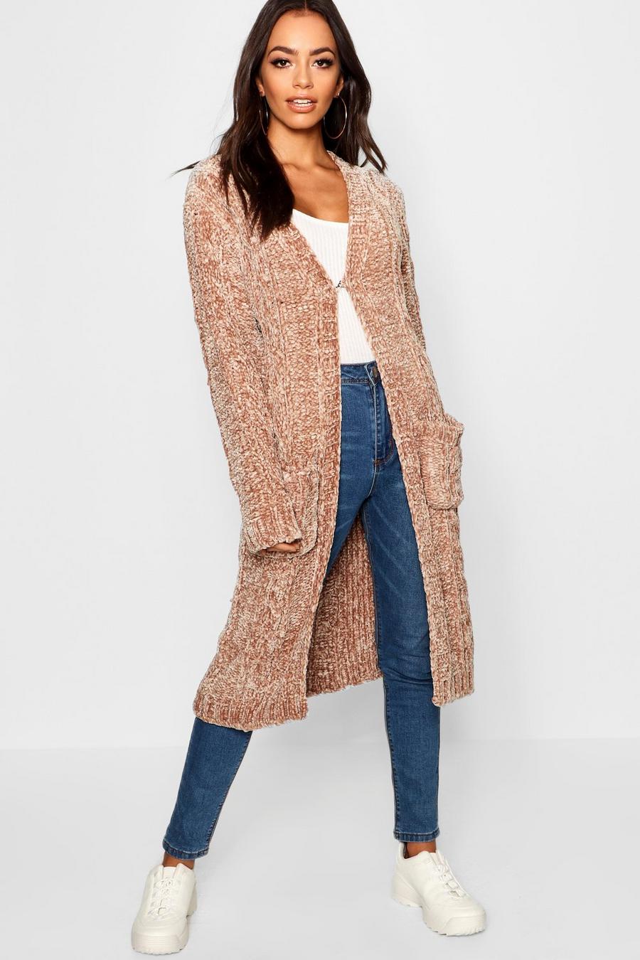 Stone Maxi Cable Chenille Cardigan image number 1