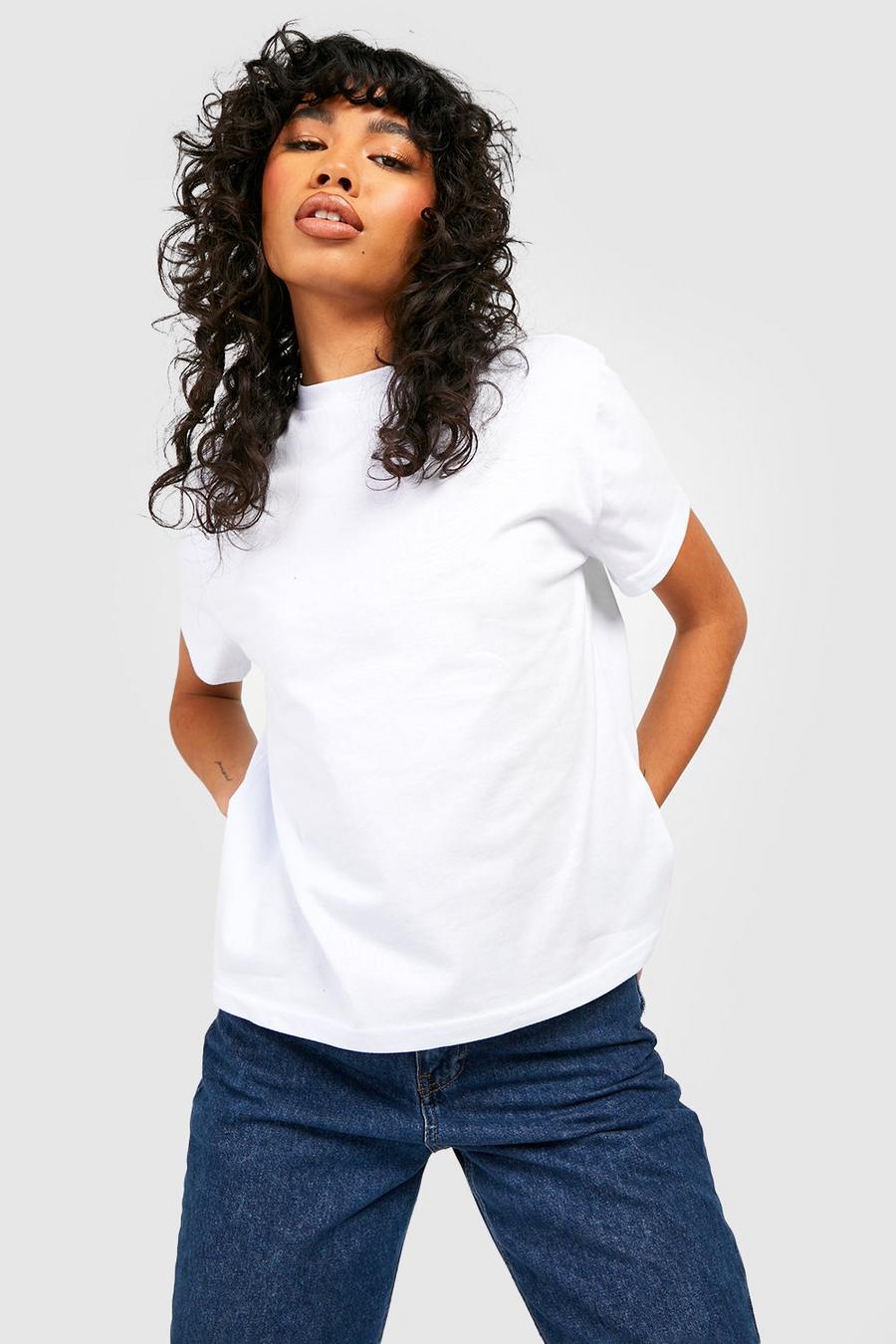 T-shirt oversize Basic in taglio maschile, White image number 1