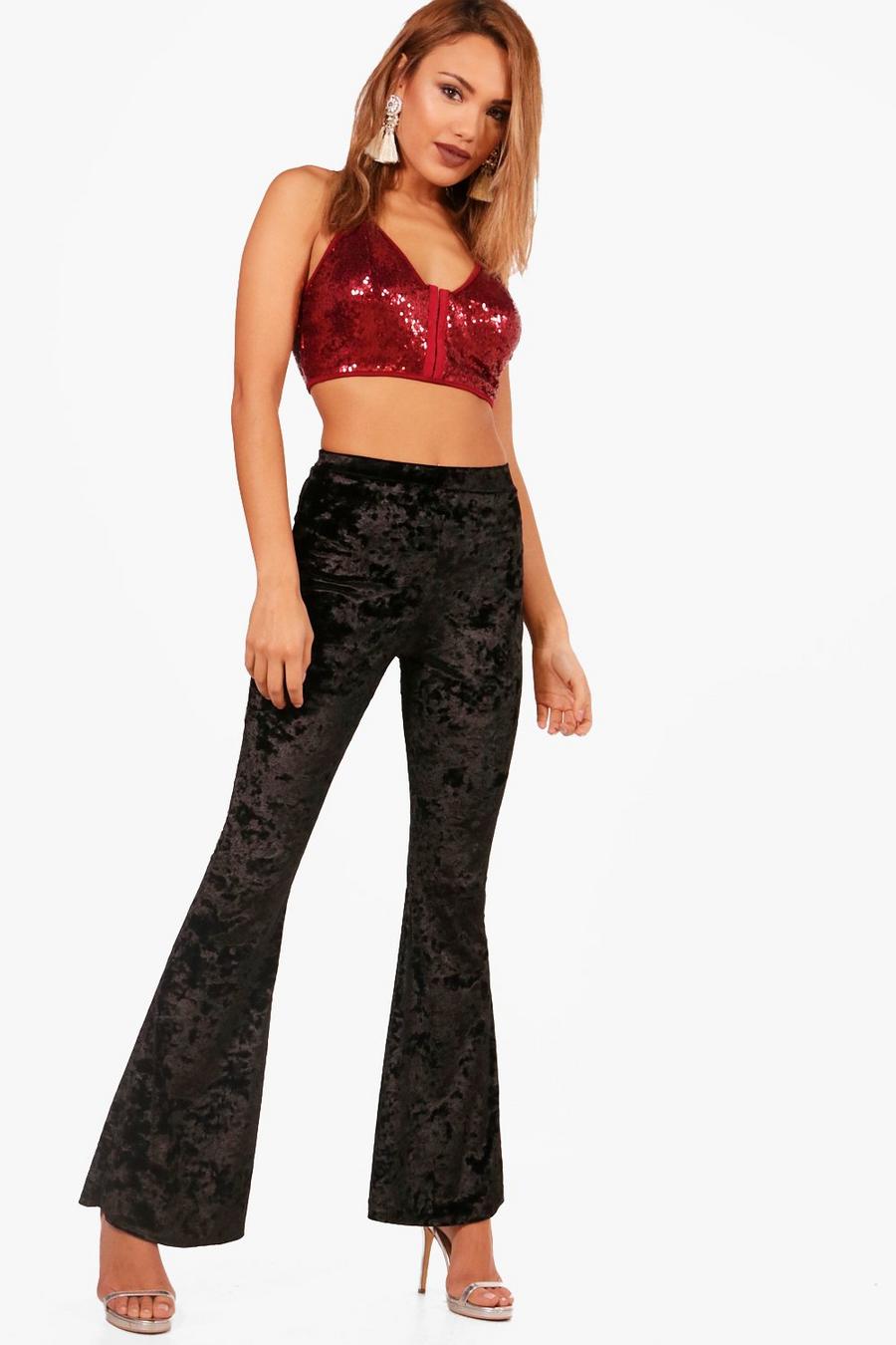 Lola Crushed Velvet Skinny Flare image number 1