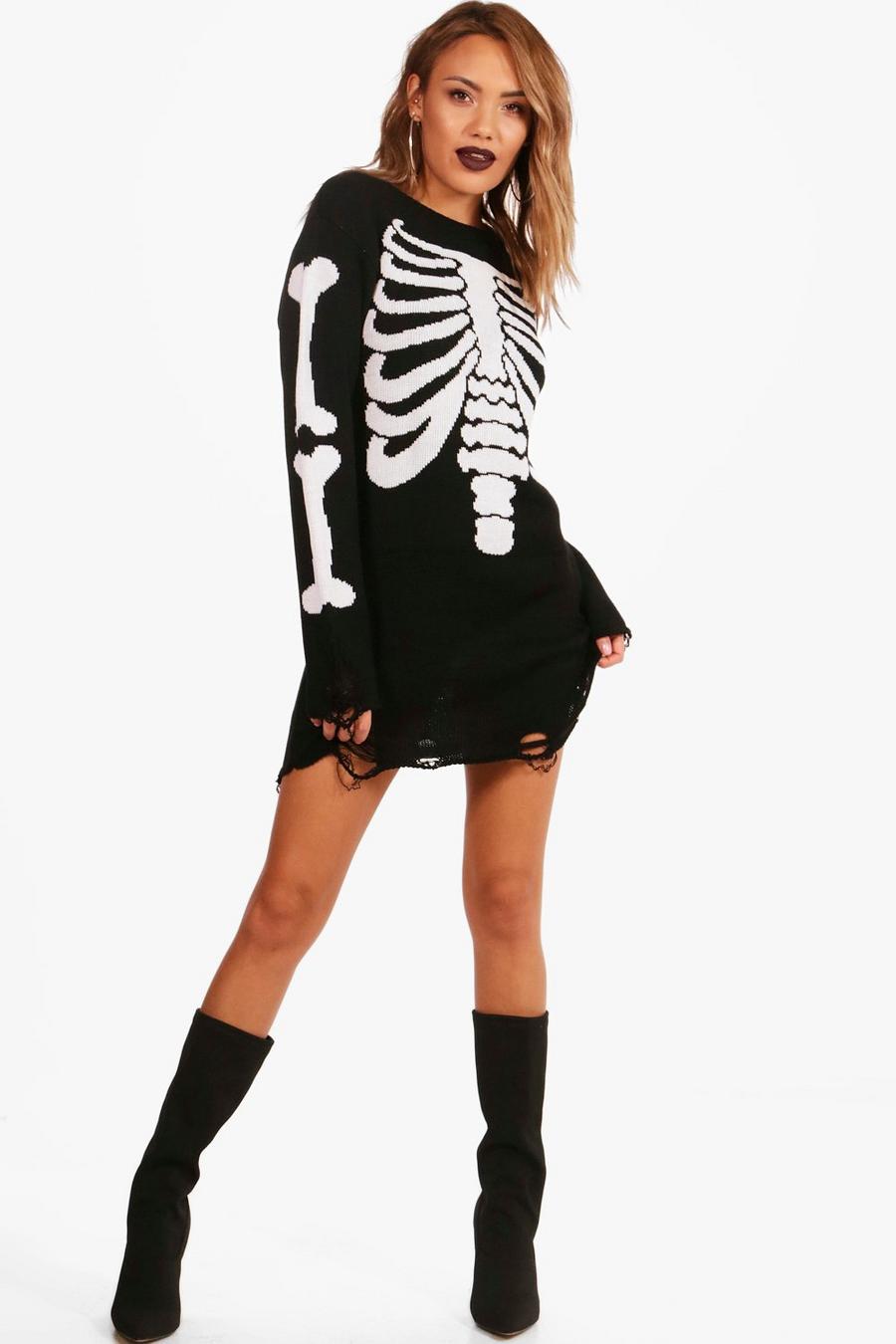 Bella Halloween Distressed Skeleton Dress image number 1