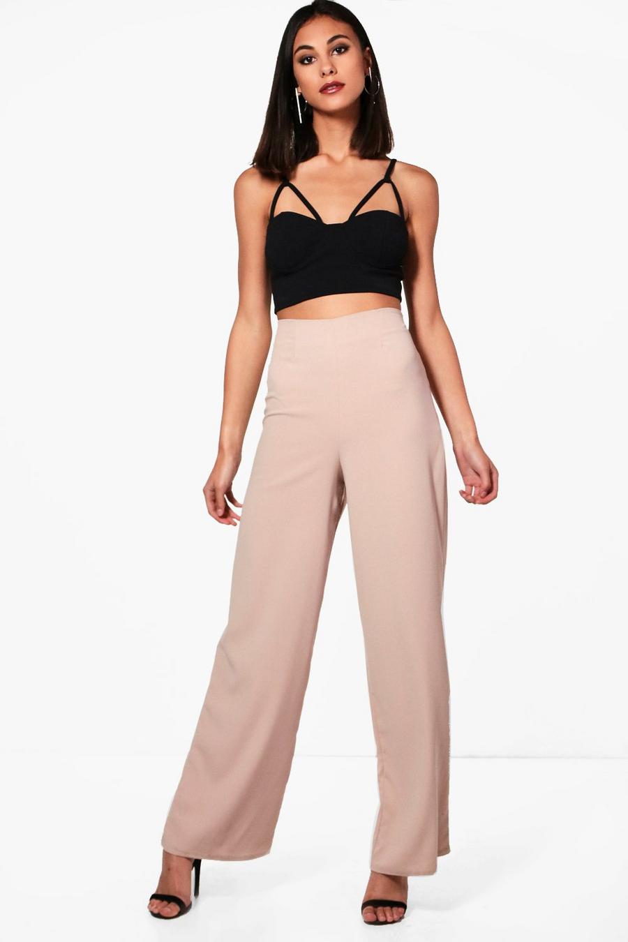 Rose dust Wide Leg Silky Trouser image number 1