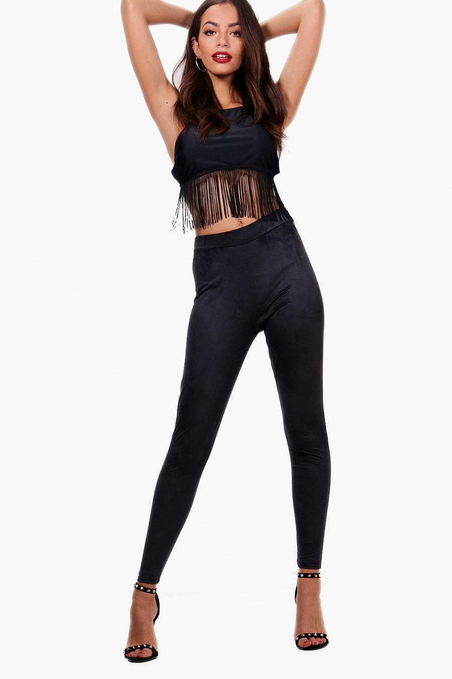 Highwaist Leggings in in Wildlederoptik image number 1