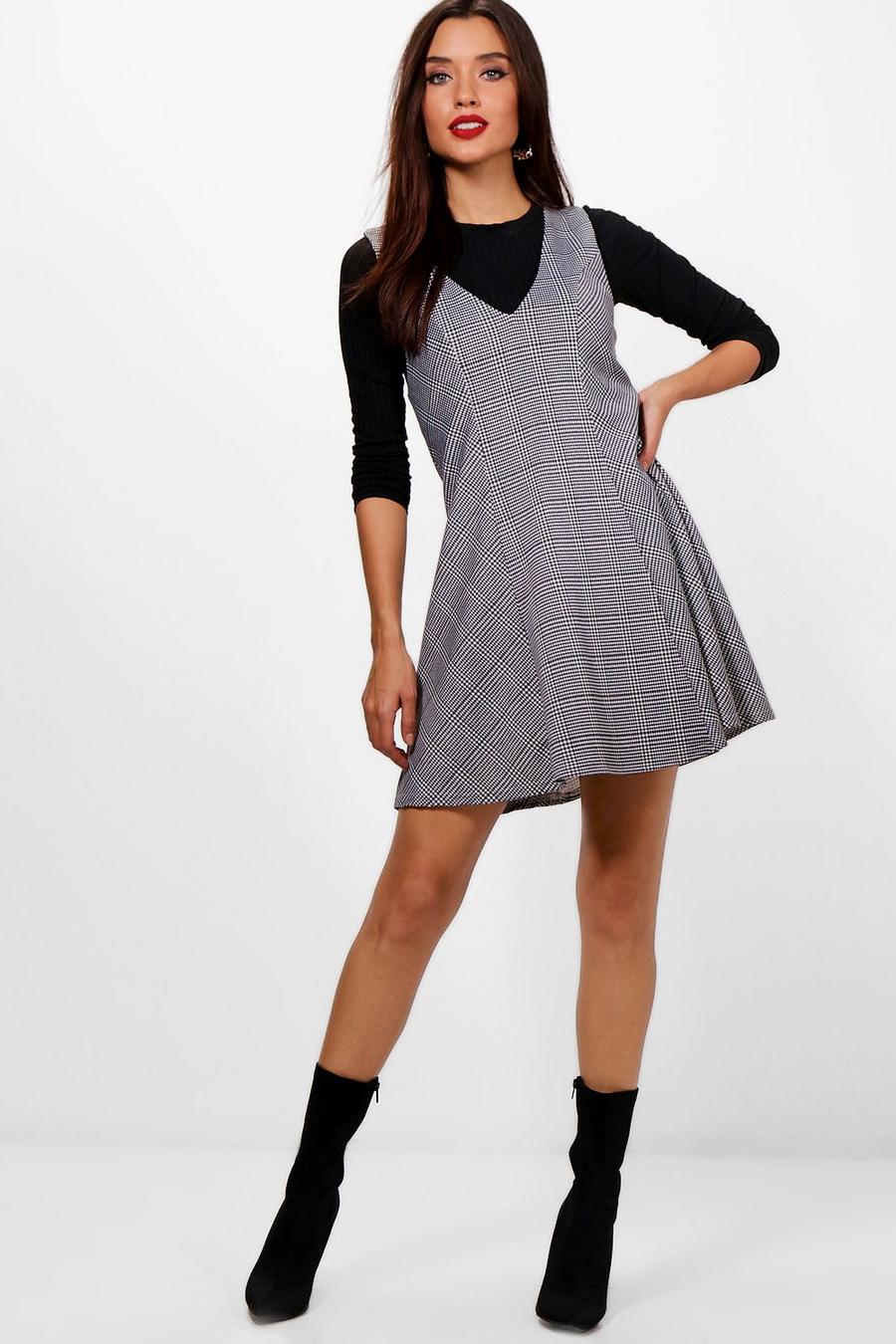 Donna Check Pinafore Dress image number 1