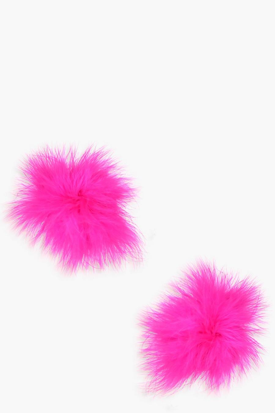 Pink Fluffy Nipple Covers image number 1