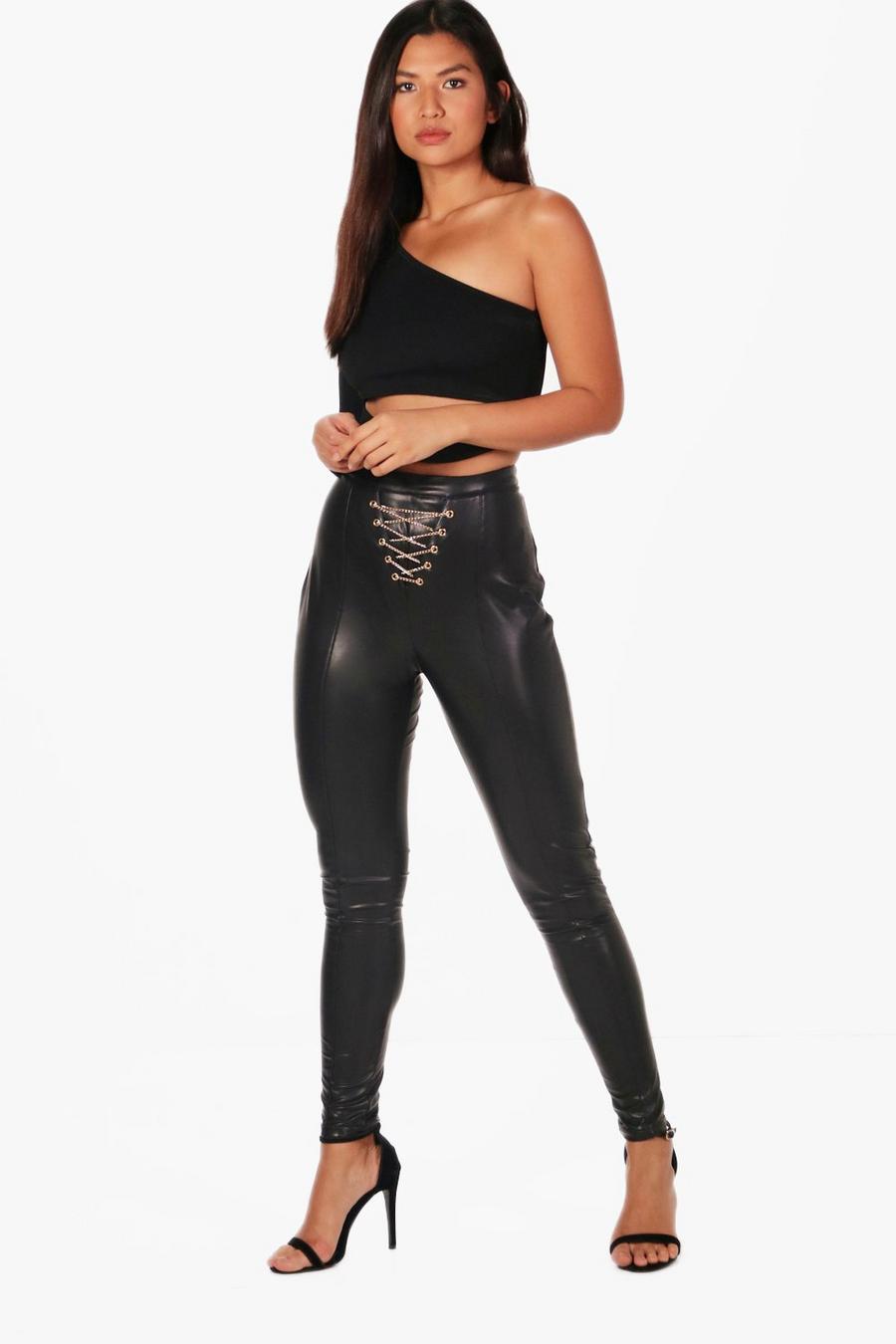 Faux Leather Skinny Pants image number 1