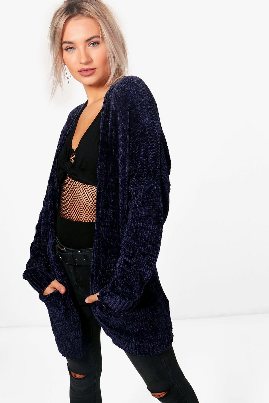 Navy Chenille Cardigan image number 1