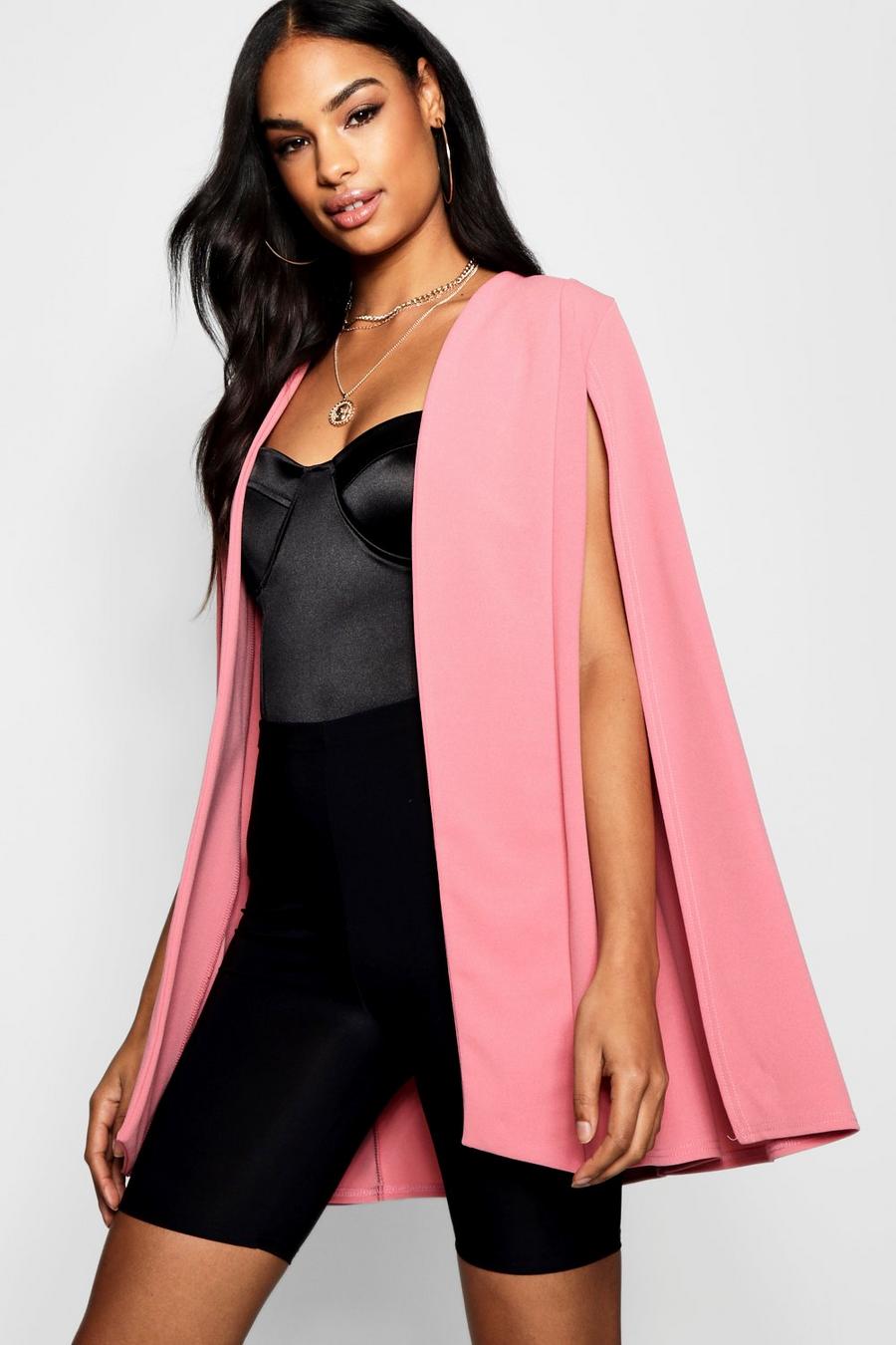 Collarless Longline Cape image number 1