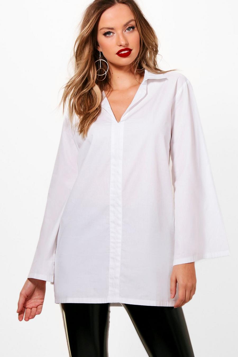 Exaggerated Sleeve Shirt Blouse image number 1