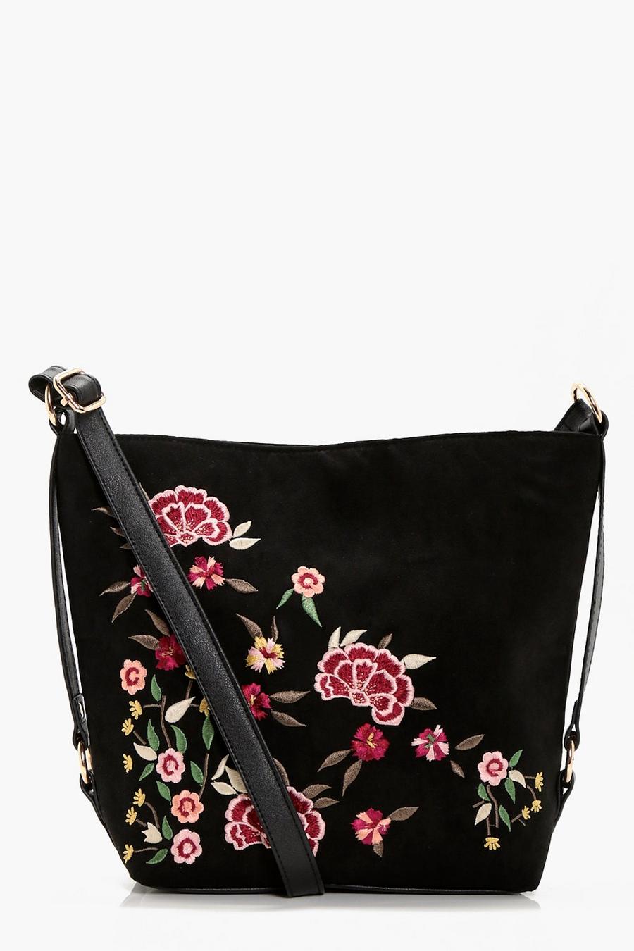 Rosie Embroidered & Stud Bucket Cross Body image number 1