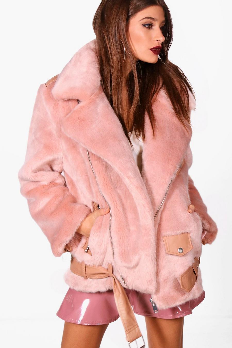 BOUTIQUE OVERSIZED FAUX FUR AVIATOR image number 1