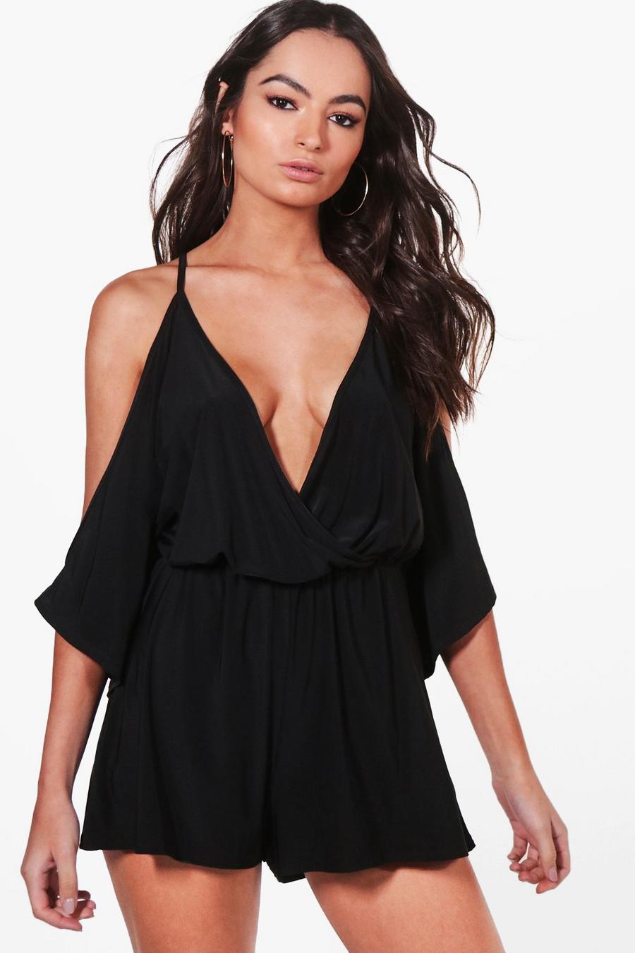 Open Shoulder Plunge Playsuit image number 1