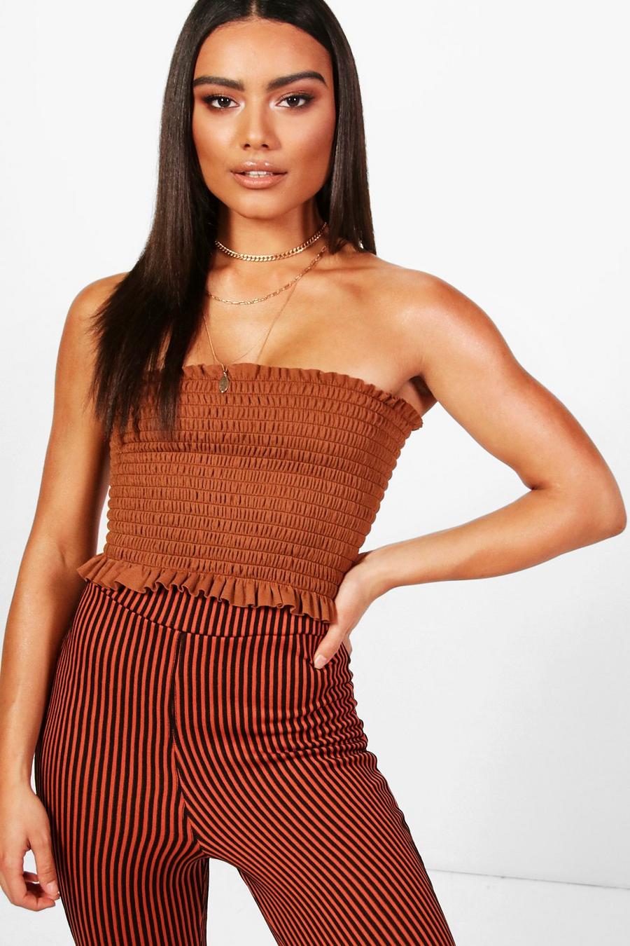 Toffee Shirred Tube Top image number 1