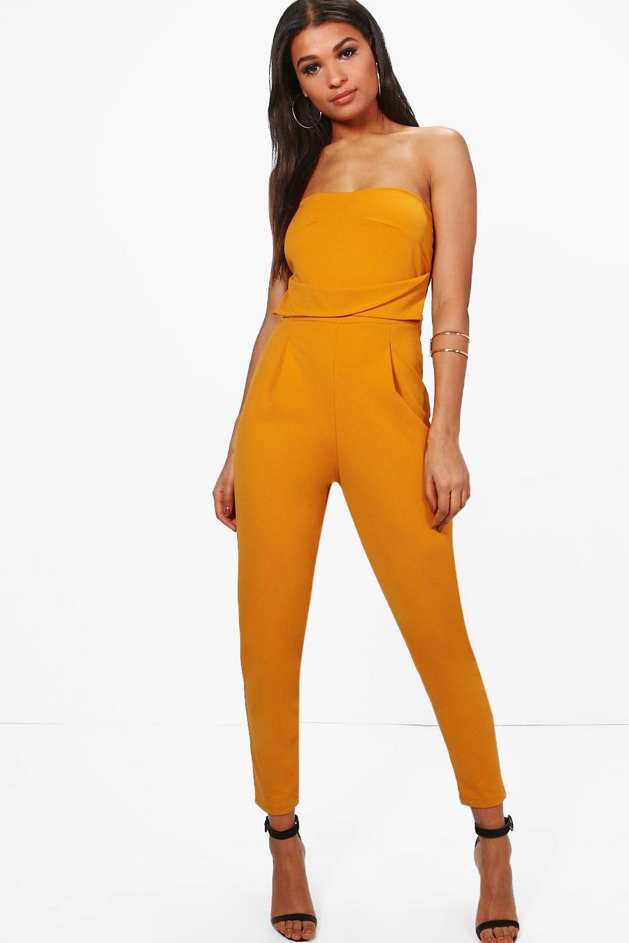 Ochre Bandeau Tailored Woven Slim Fit Jumpsuit image number 1