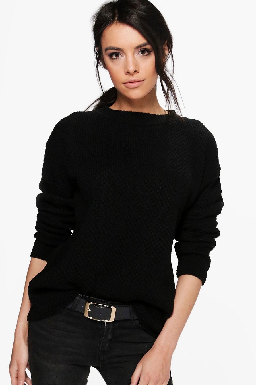 Annie Triangular Knit Oversized Sweater image number 1