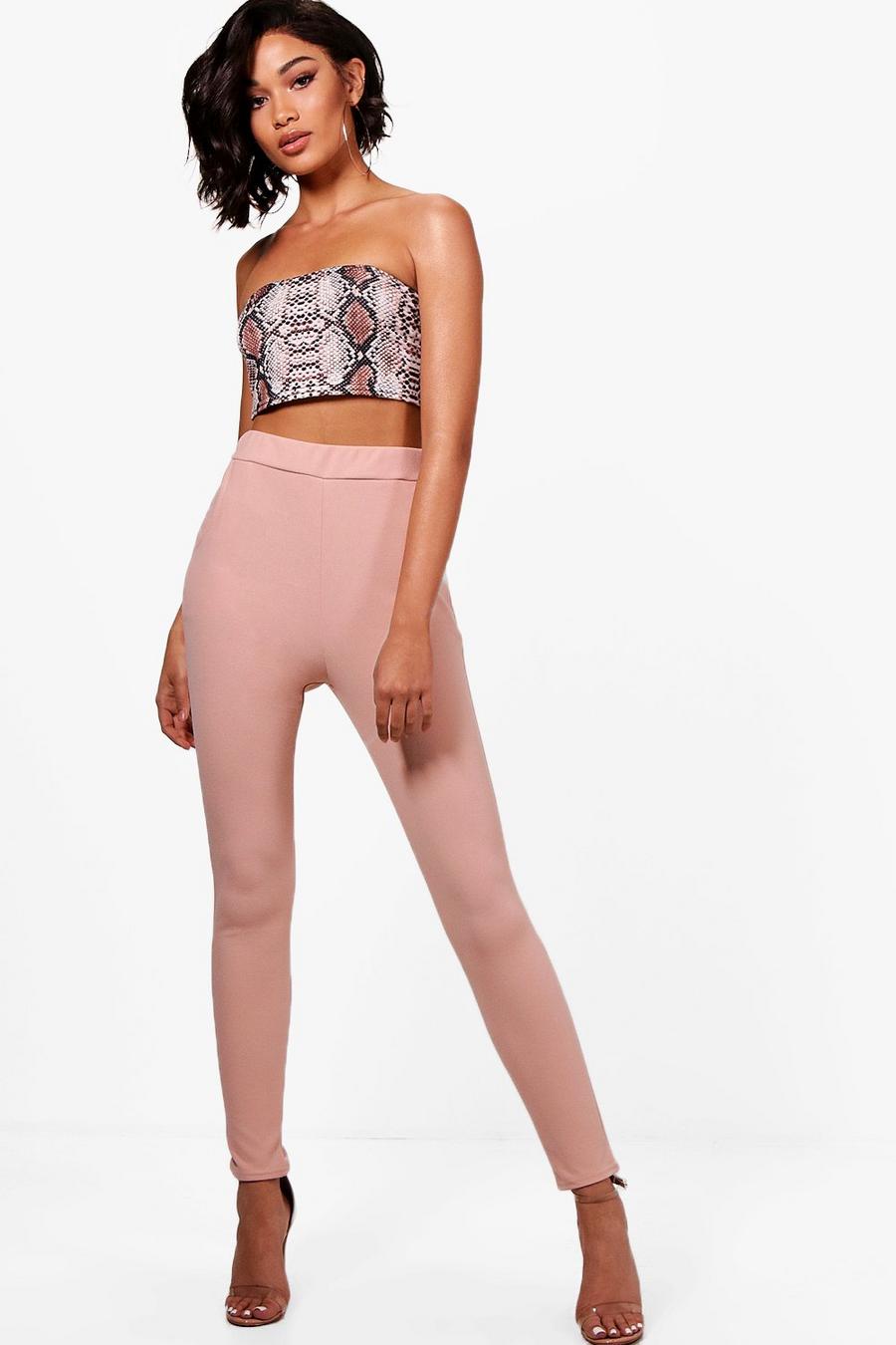 Blush Crepe Stretch Skinny Trousers image number 1