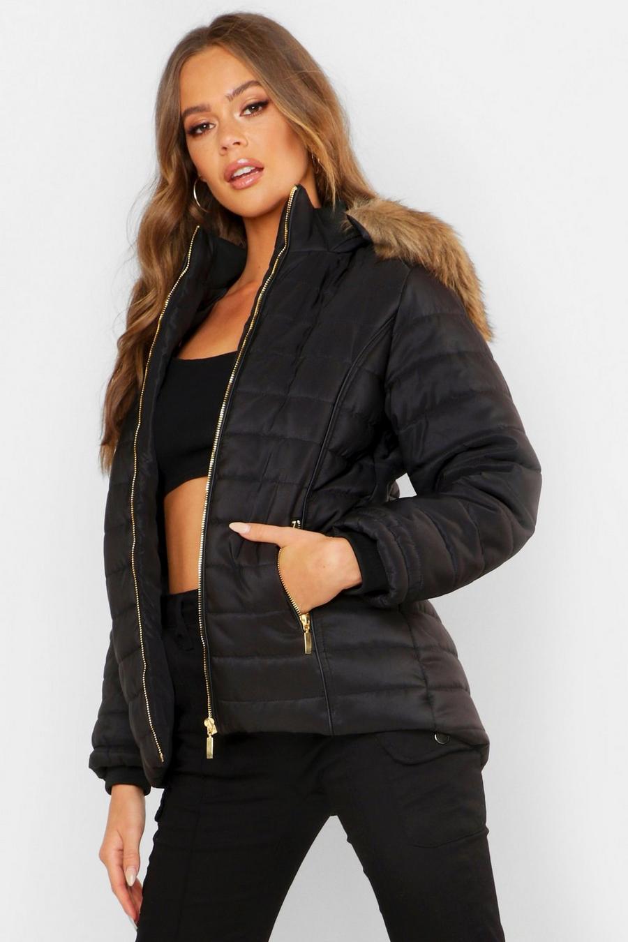 Hooded Crop Bubble Coat image number 1