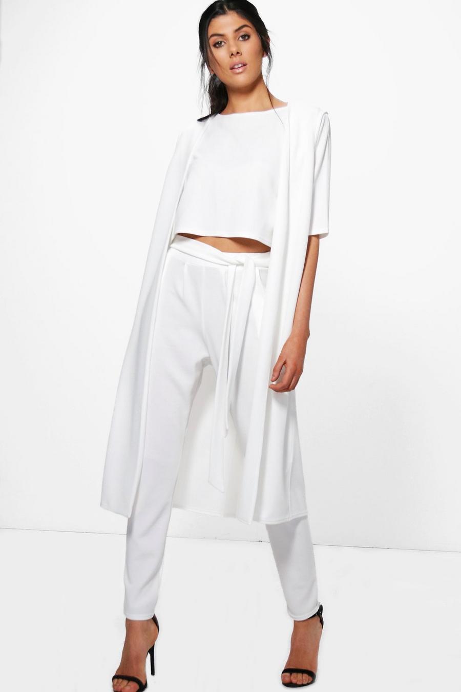 Jill 3 Piece Pants Crop & Duster Co-Ord image number 1