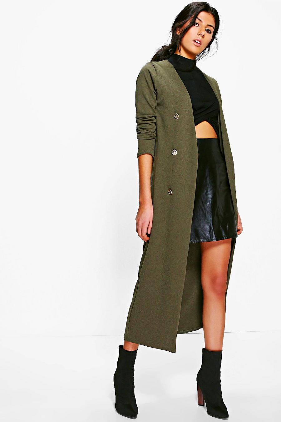 Button Front Longline Duster Jacket image number 1
