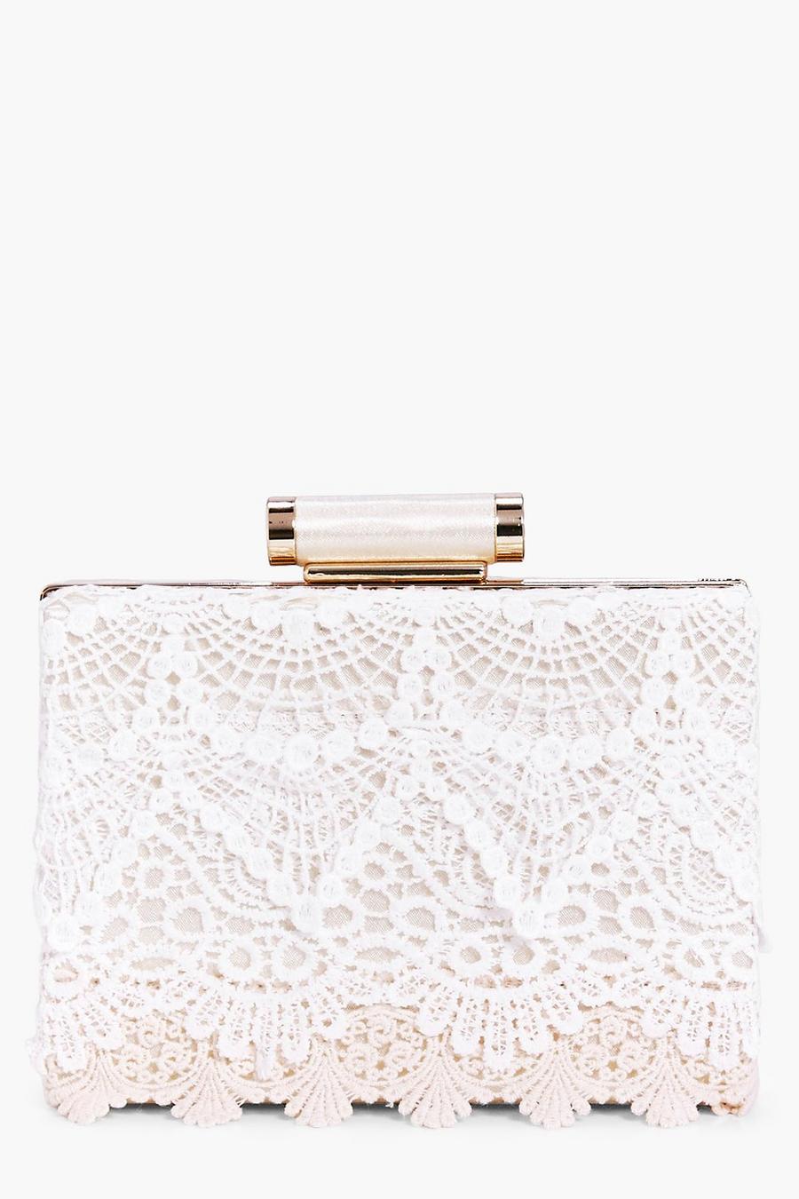 Tilly Crochet Lace Box Clutch Bag image number 1