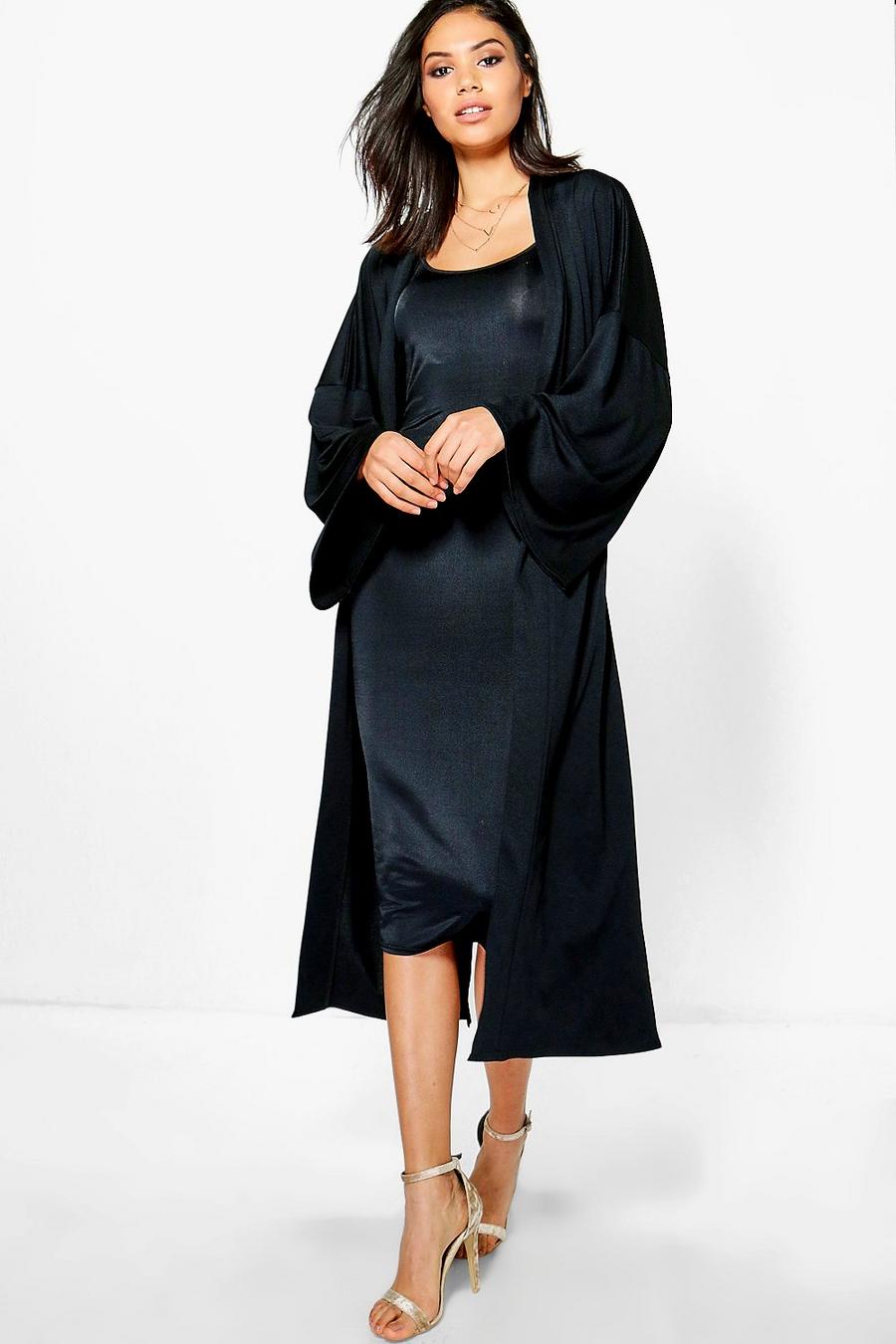 Sarah Strappy Midi Dress and Oversized Duster Co-Ord image number 1