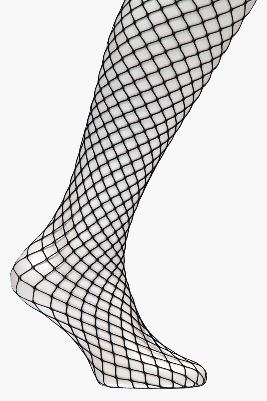 Black Medium Scale Fishnet Tights image number 1