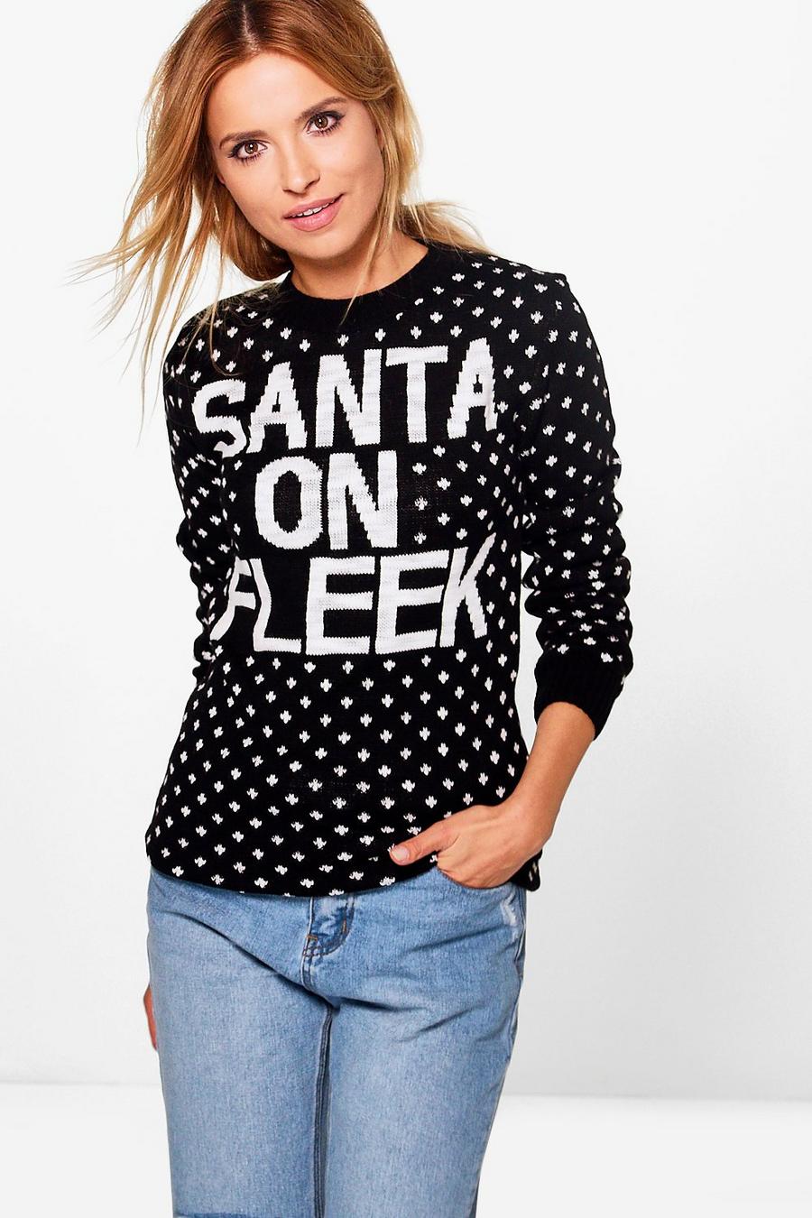 Emma Santa On Fleek Christmas Sweater image number 1