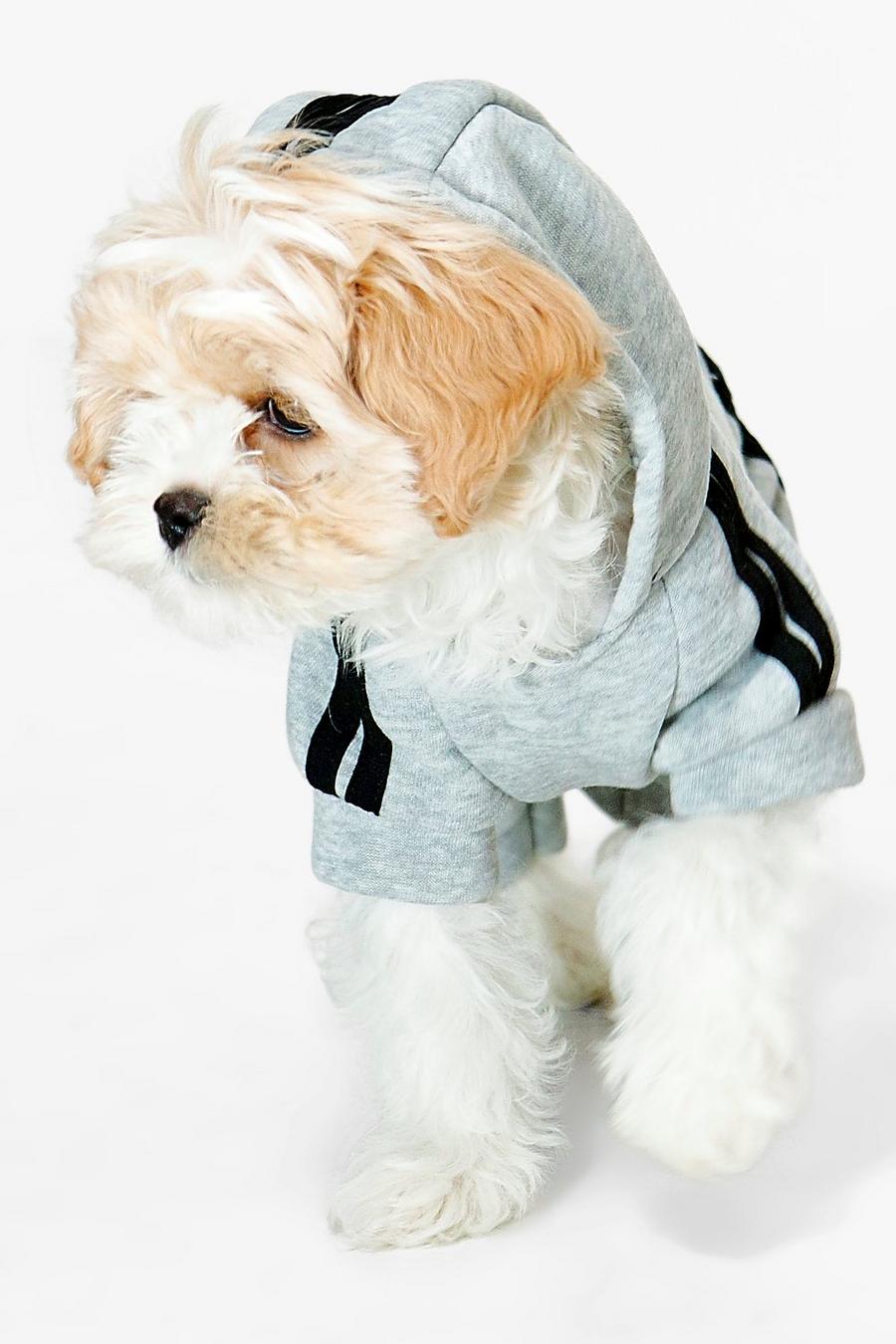 Grey Novelty Hooded Sports Dog Outfit image number 1