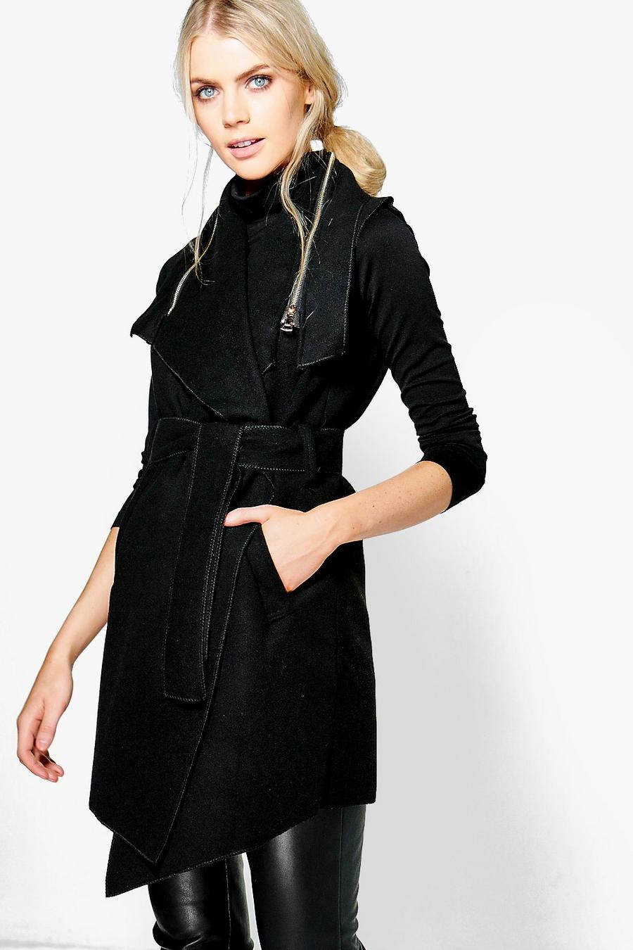 Annabelle Sleeveless Coat With Zip image number 1