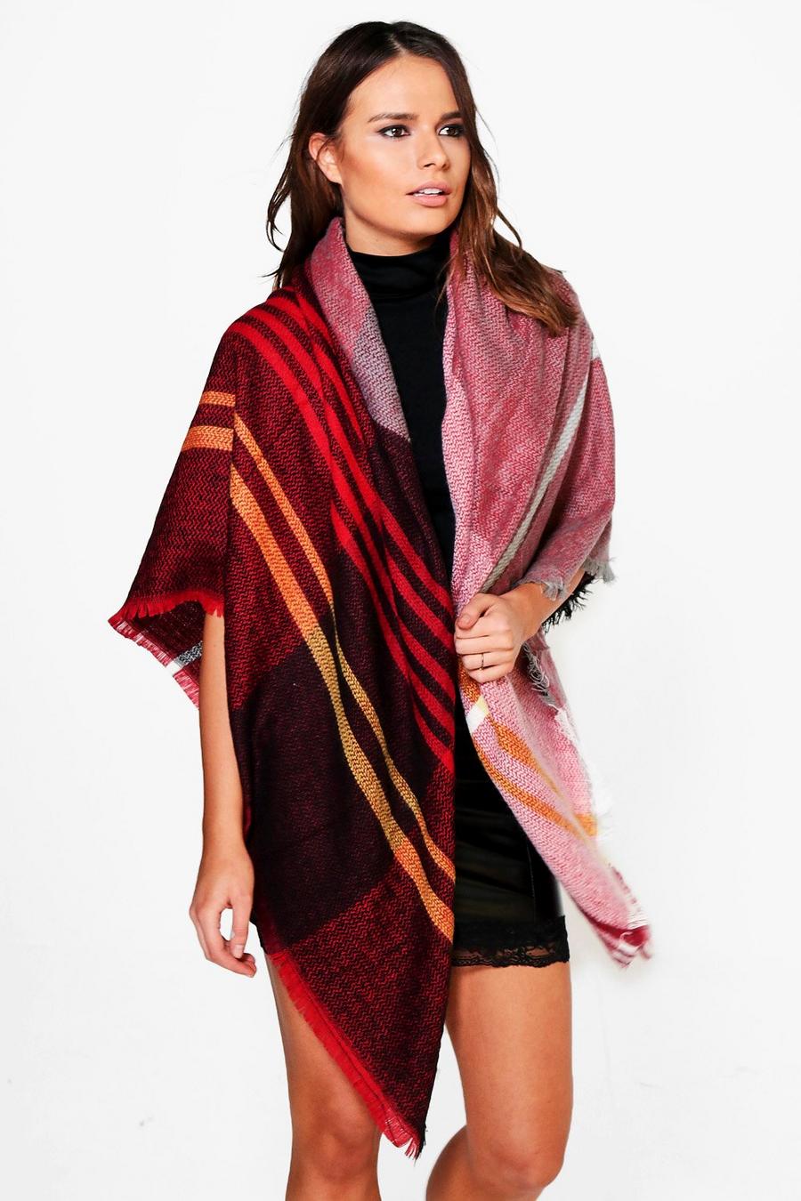 Scarlett Line Check Cape Wrap image number 1