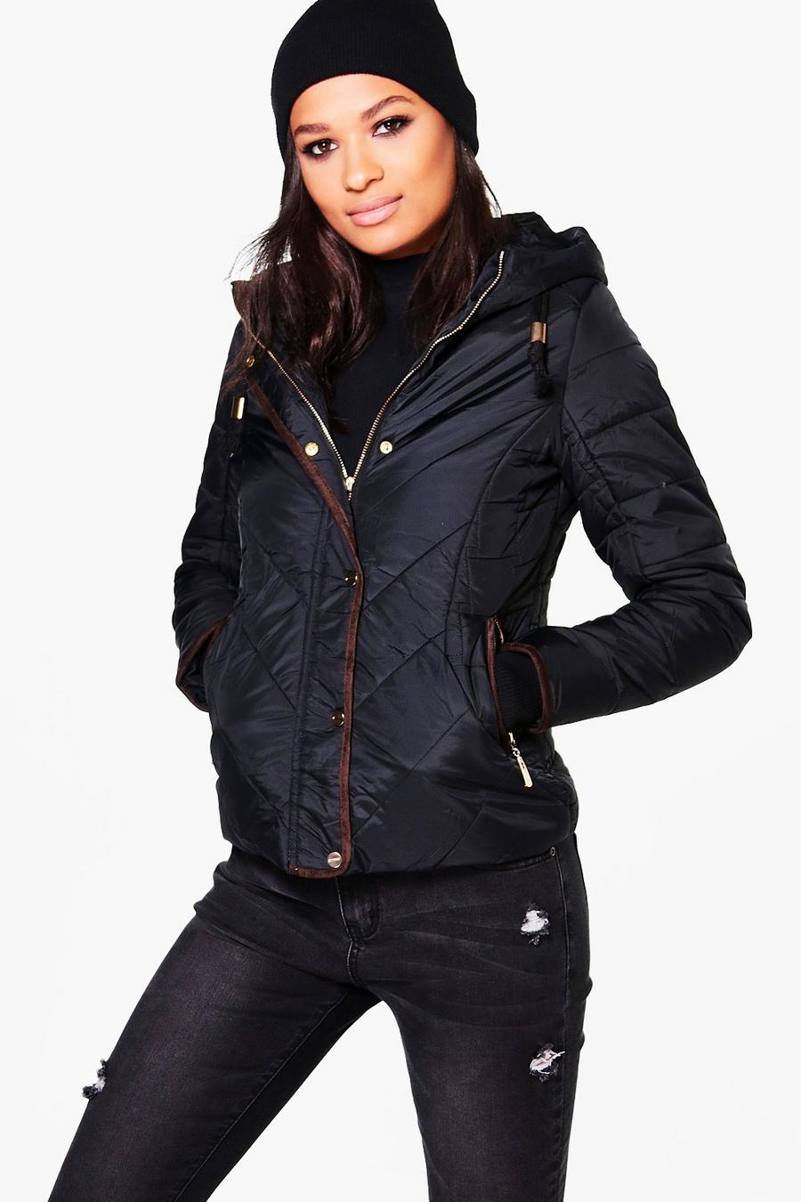 Abigail Padded Hooded Jacket With Faux Fur Lining image number 1