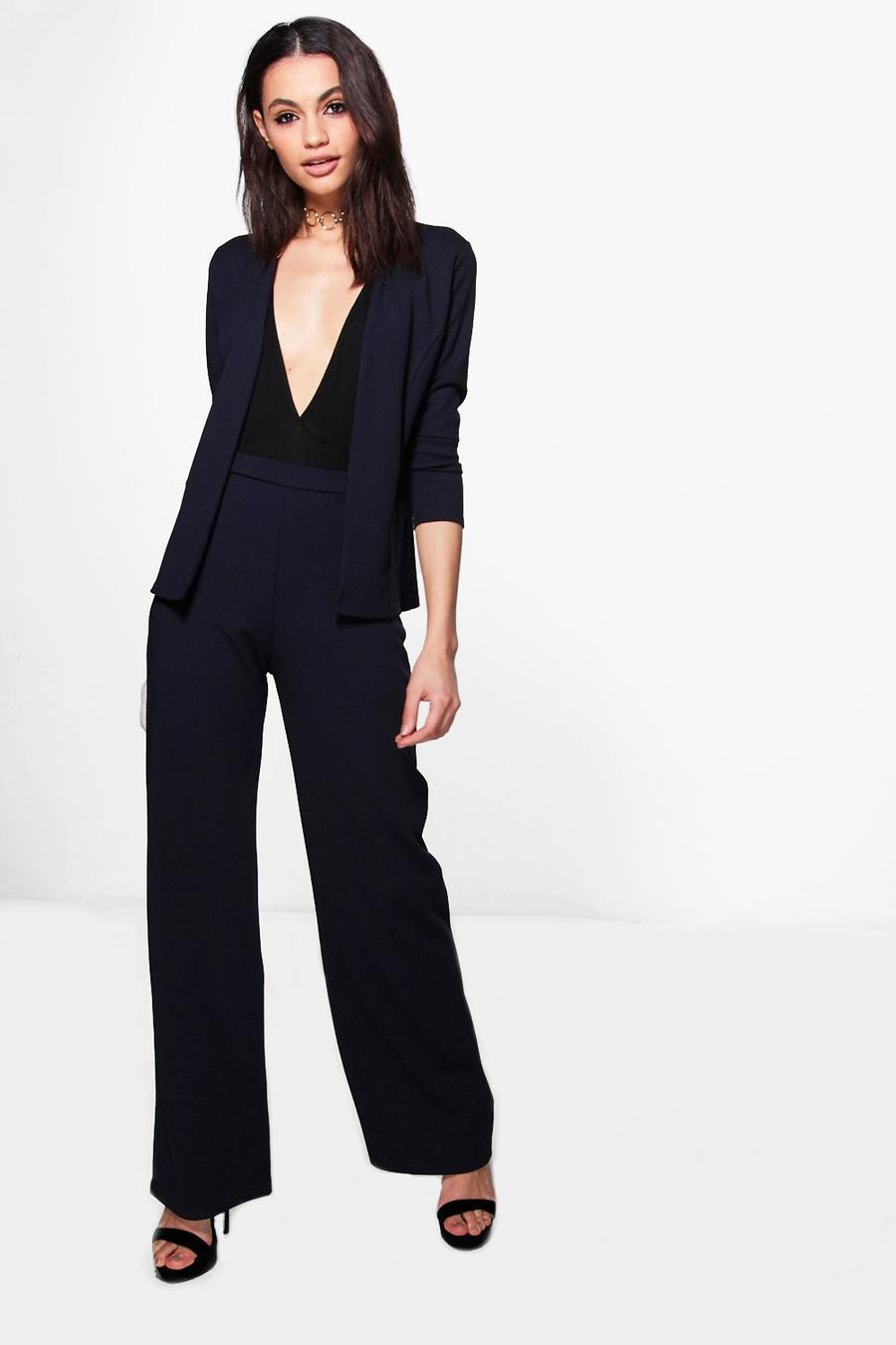 Navy Wide Leg Trouser image number 1