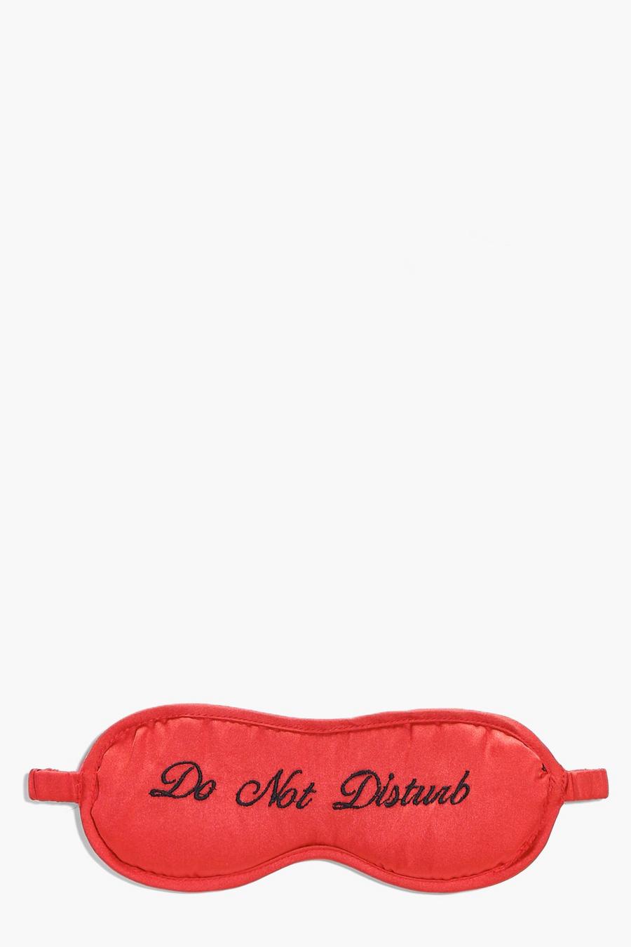 Katie Do Not Disturb Satin Embroidered Eye Mask image number 1