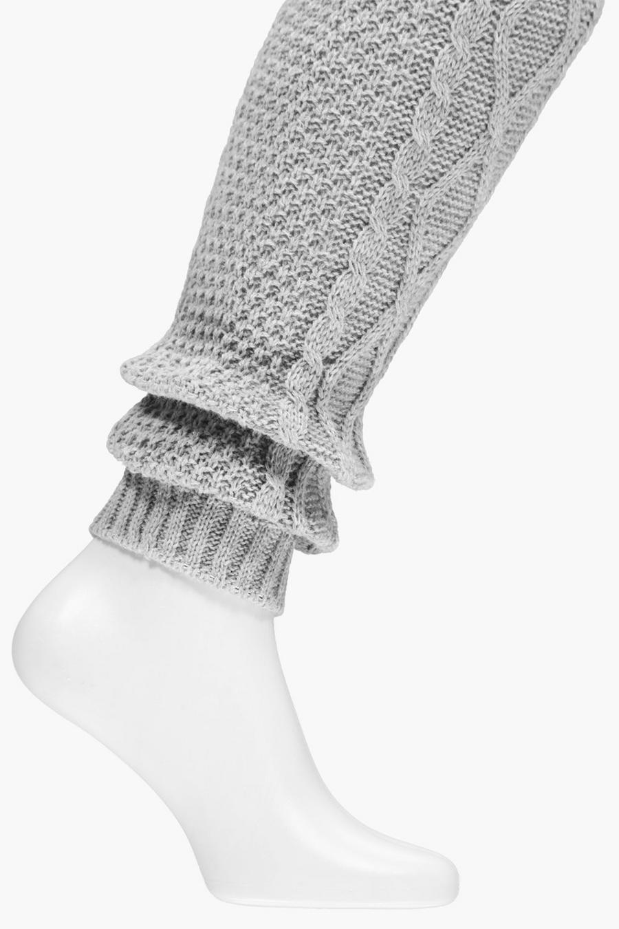 Clara Cable Knit Thigh High Legwarmers image number 1