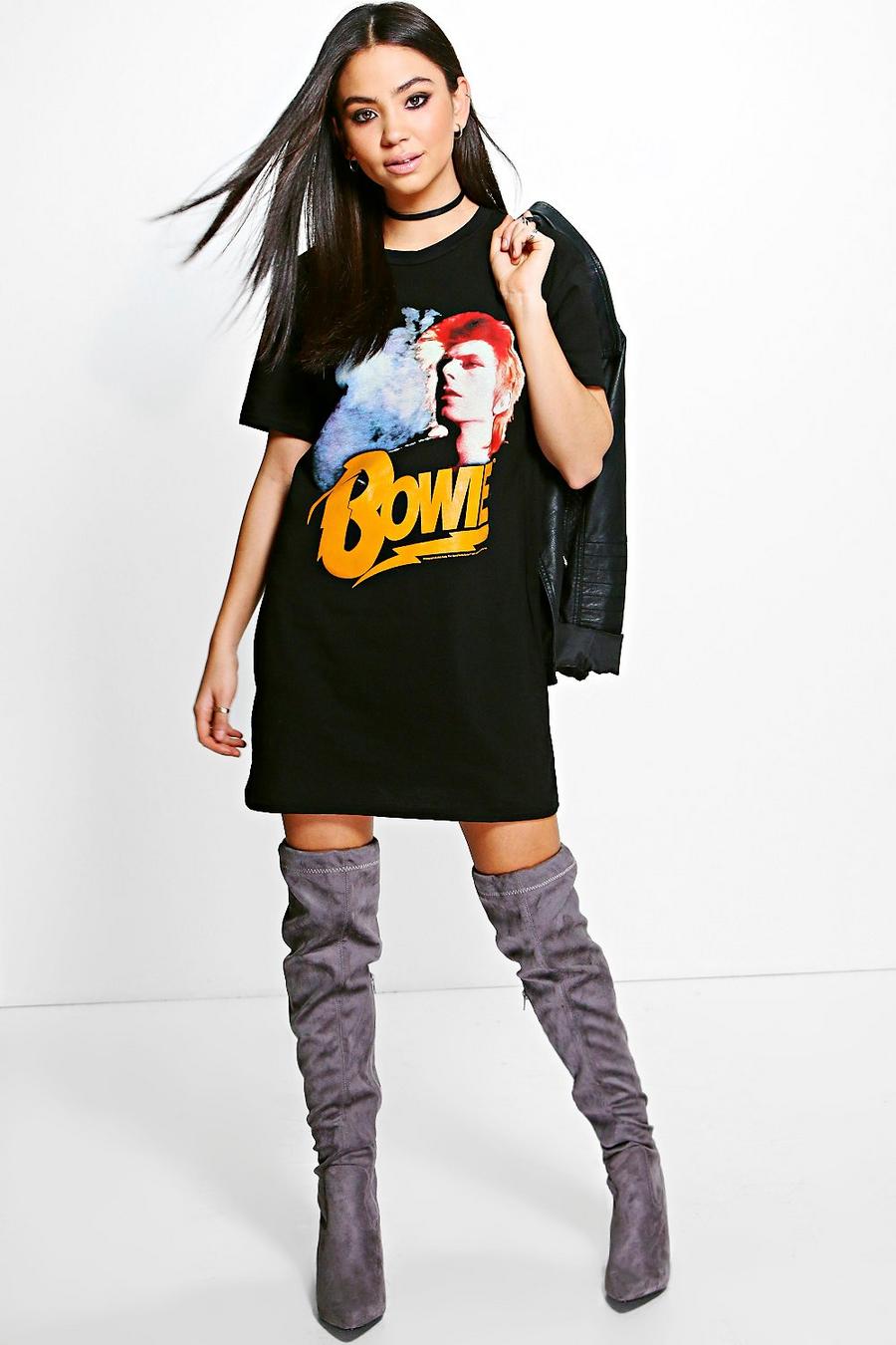 Katie Lizenziertes David Bowie-T-Shirt-Kleid image number 1