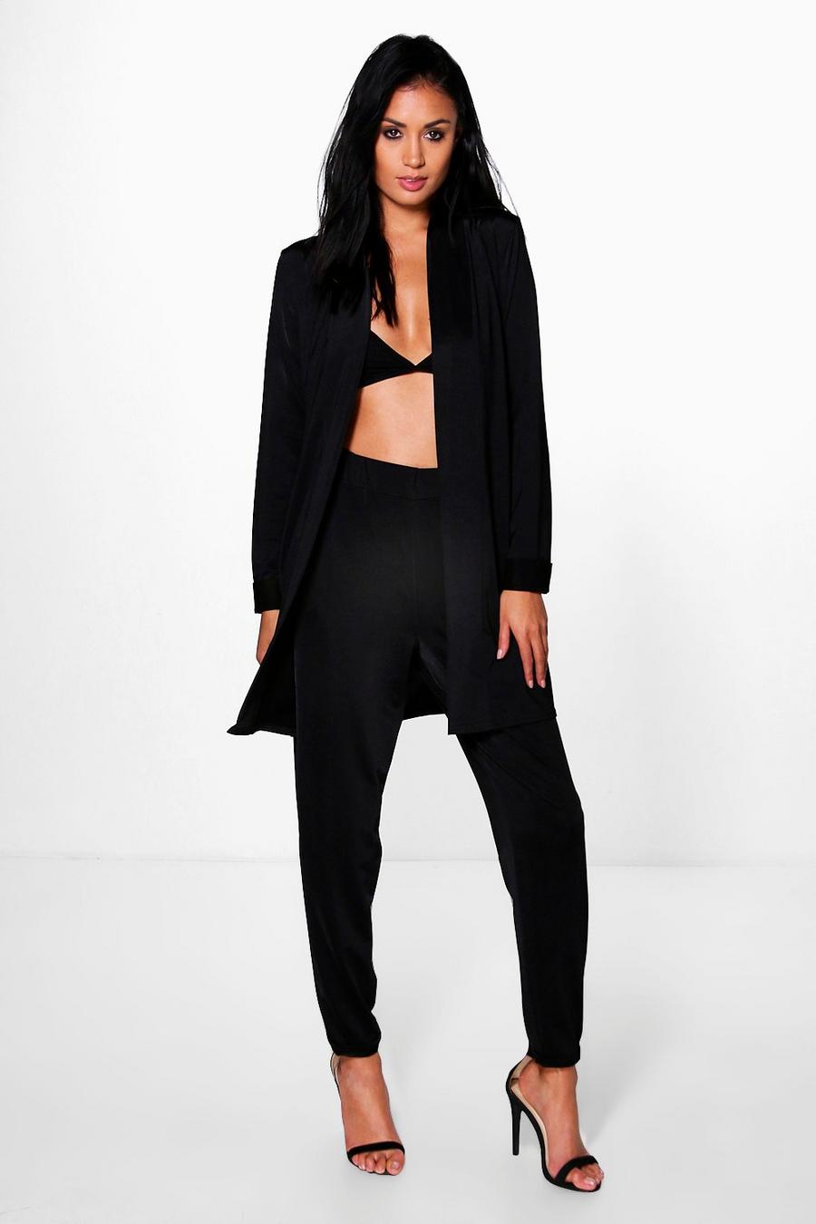 Jessica Slinky Tapered Pants & Duster Two-Piece image number 1