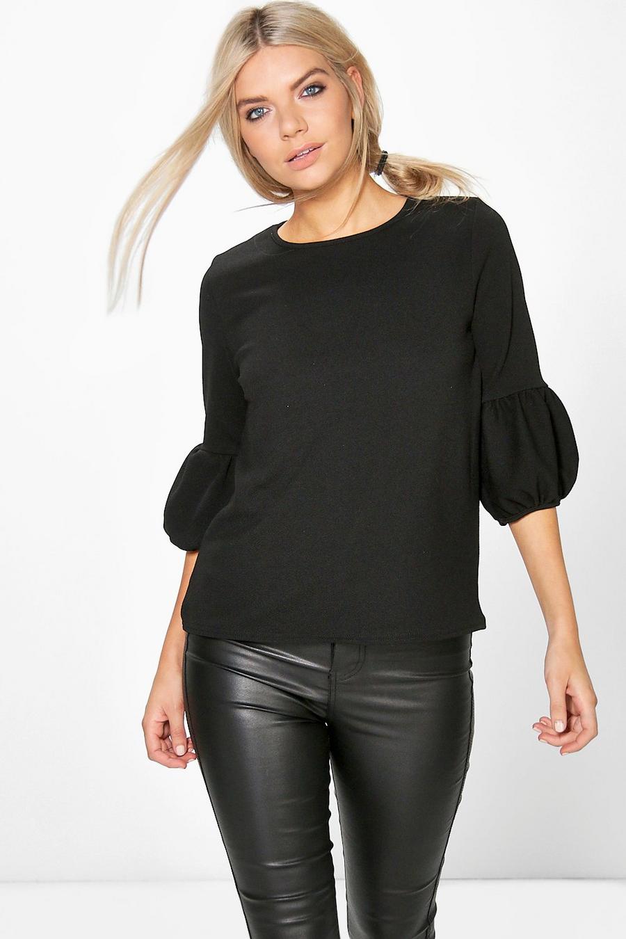 Polly Crepe Puff Sleeve Top image number 1