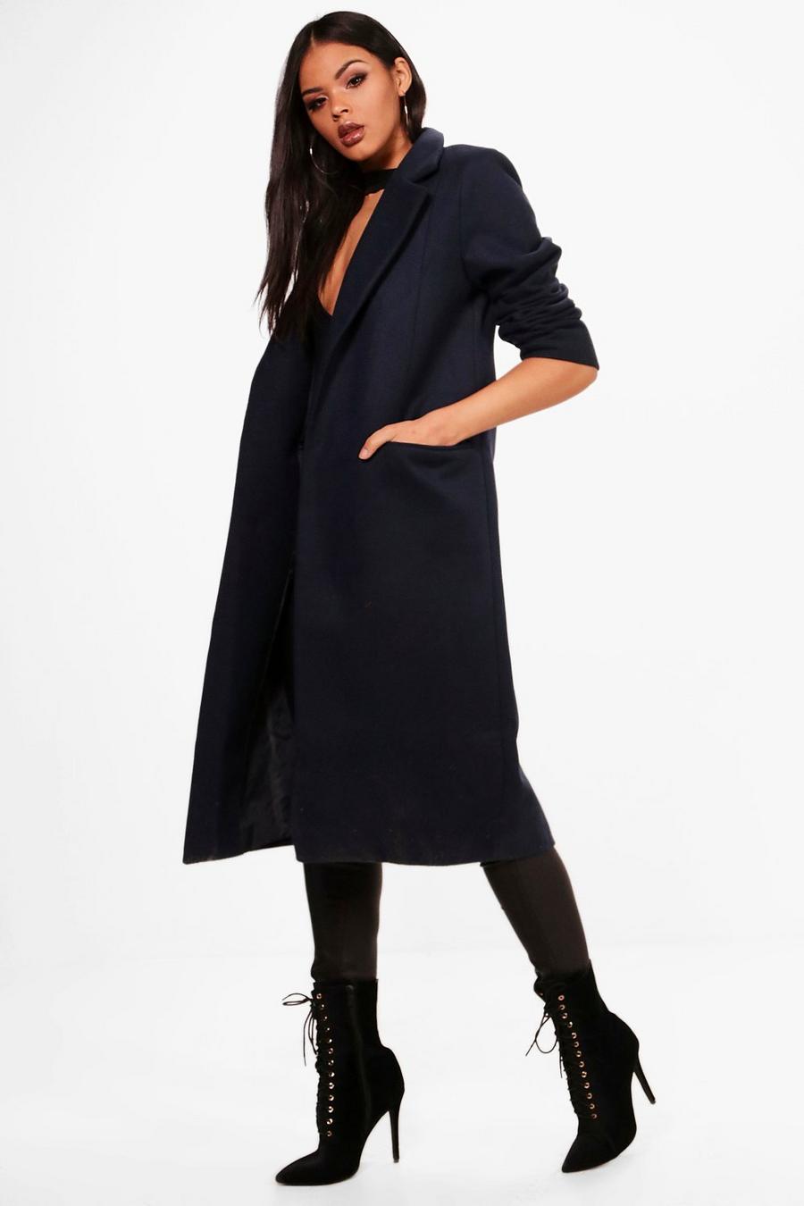 Navy Tailored Coat image number 1