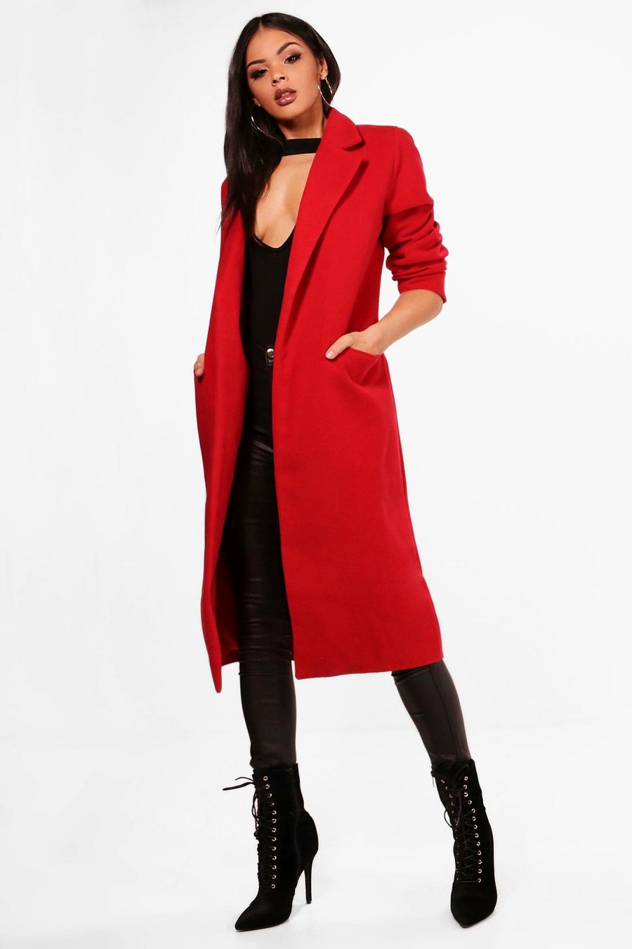 Red Tailored Coat image number 1