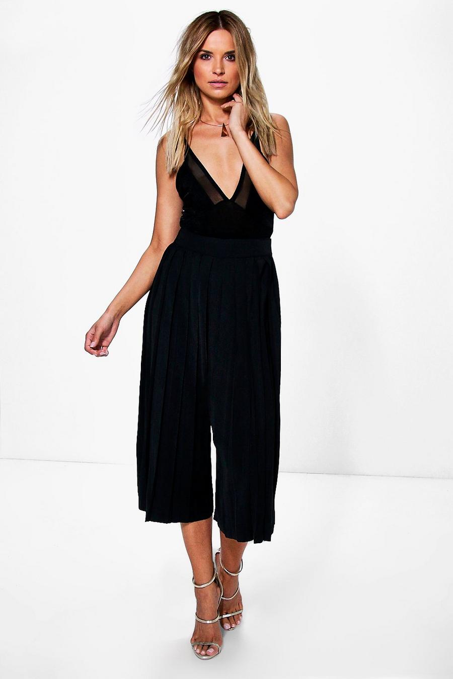 Boutique Zahara Woven Pleated Tailored Culottes image number 1