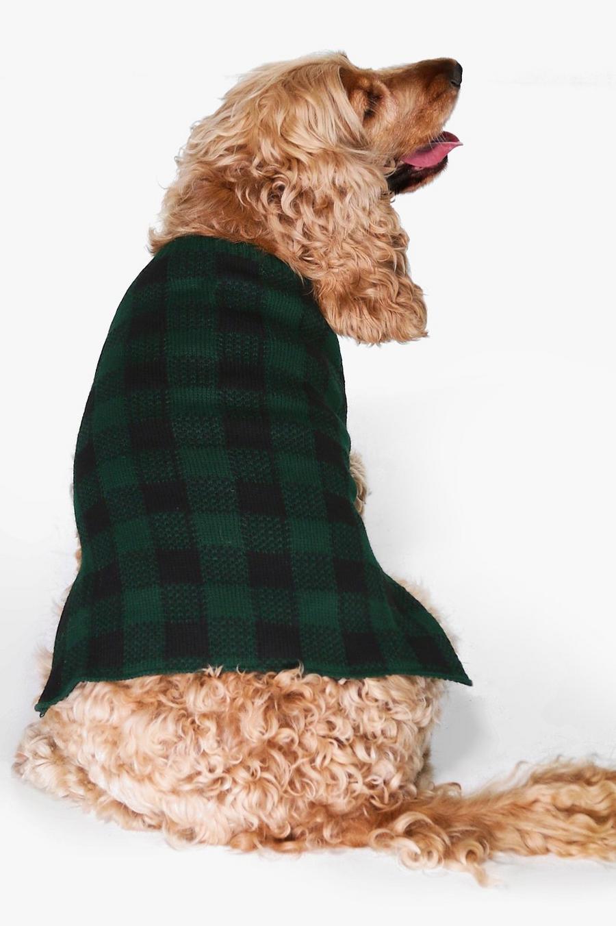 Green Mia Plaid Dog Christmas Sweater image number 1