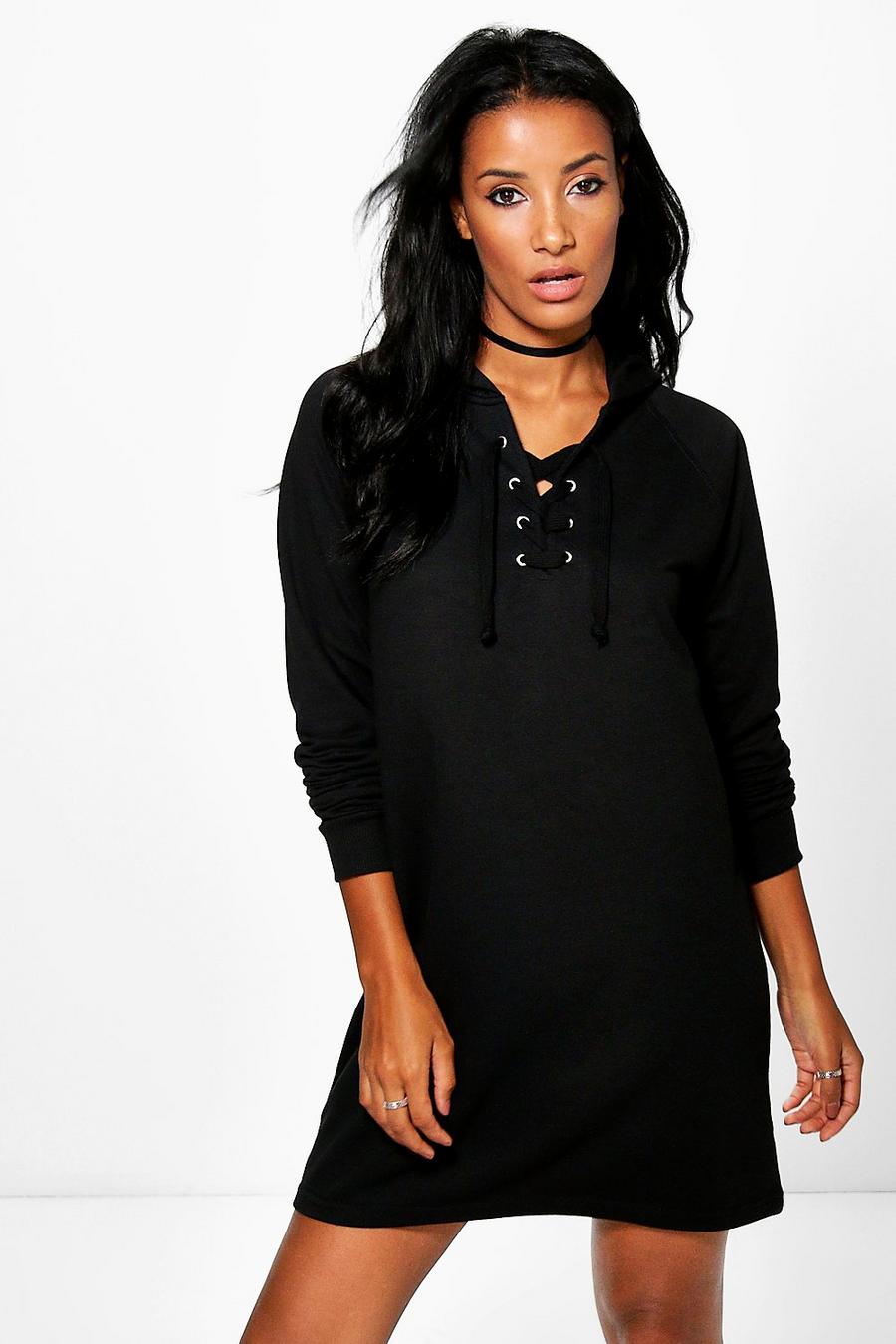 Rosa Hoodie Lace up Sweat Dress image number 1