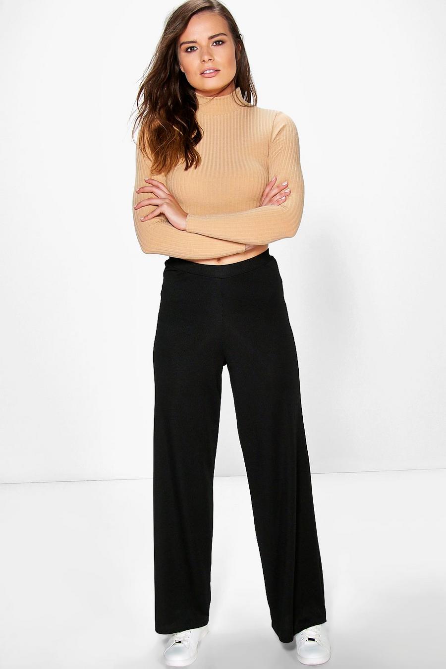 Darcey Ribbed Wide Leg Pants image number 1