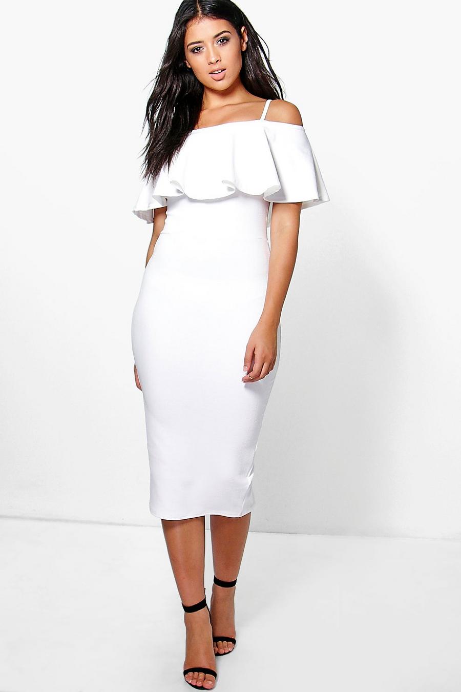 Strappy Off Shoulder Midi Bodycon Dress image number 1