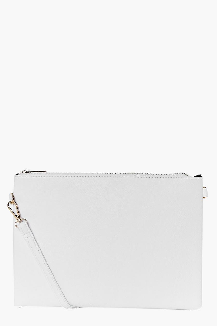 White Millie Zip Top Cross Body Bag image number 1