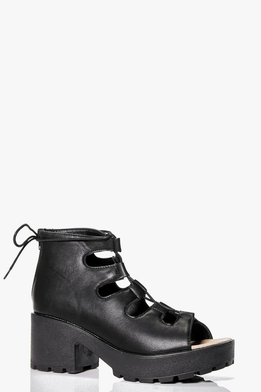 Hollie Cleated Peeptoe Lace Up Sandal image number 1