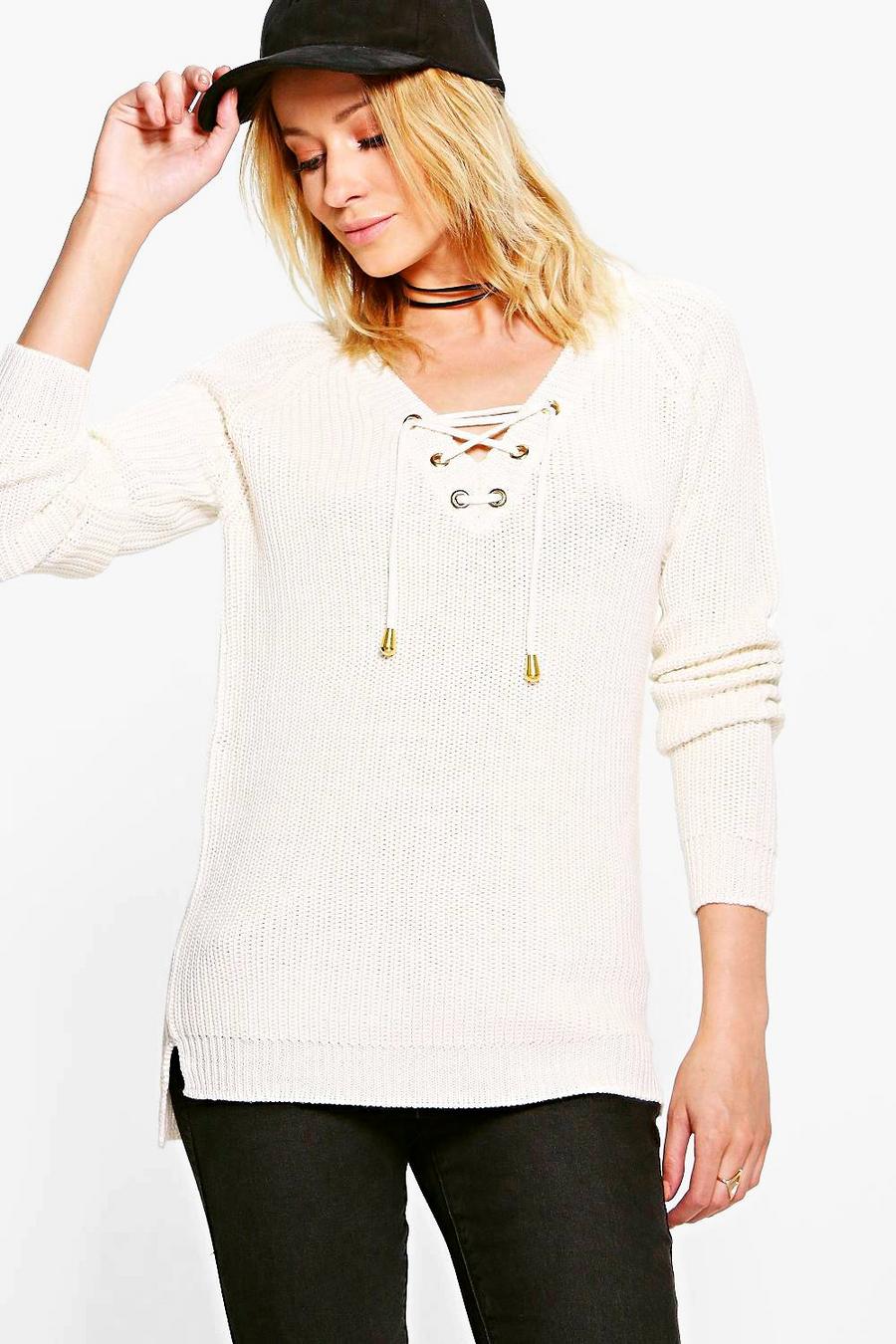 Alicia Lace Up Knit Jumper image number 1