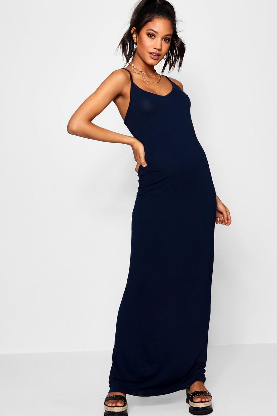 Midnight Basic Strappy Maxi Dress image number 1