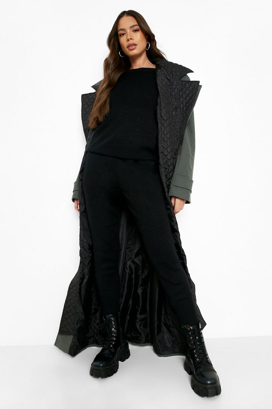 Black Boutique Heavy Knitted Tracksuit image number 1