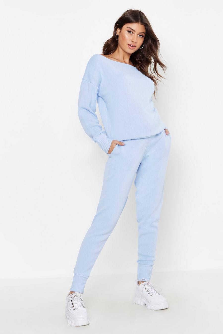 Blue Boutique Heavy Knitted Tracksuit image number 1